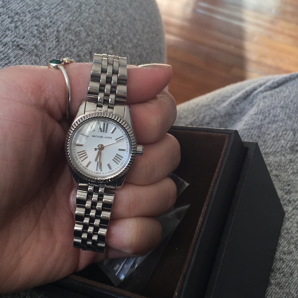 Small silver Michael Kors watch